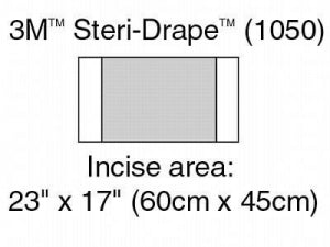 3M Healthcare Steri-Drape Incise and Ophthalmology Drapes - Steri-Drape 2 Incise Drape, 23" x 17" - 1050