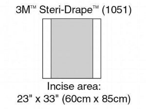 3M Healthcare Steri-Drape Incise and Ophthalmology Drapes - Steri-Drape 2 Incise Drape, 23" x 33" - 1051