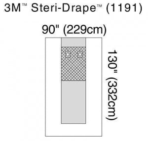 3M Steri-Drape Femoral Angiography Drape 1191 - Steri-Drape Femoral Angiography Drape, 90" x 130" - 1191