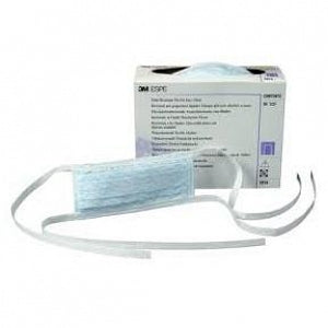 3M Healthcare 1818 Tie-On Surgical Mask - White Fluid Resistant Surgical Mask, Tie-On - 1818