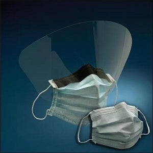 3M Healthcare Procedure Mask with Face Shield 1820FS - Procedure Mask, Antifog, Face Shield, Blue - 1820FS