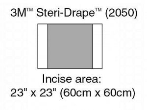 3M Healthcare Steri-Drape 2 Incise Drapes - Steri-Drape 2 Incise Drape, 23" x 23" - 2050