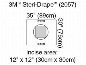 3M Healthcare Steri-Drape Incise and Ophthalmology Drapes - Steri-Drape 2 Incise Pouch, 34" x 29" - 2057