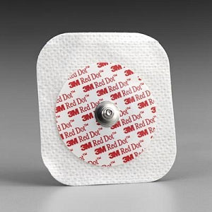 3M Red Dot Diaphoretic Soft Cloth Monitoring Electrodes - Red Dot Diaphragmatic Soft Cloth ECG Monitoring Electrode, Snap, Solid Gel - 2231