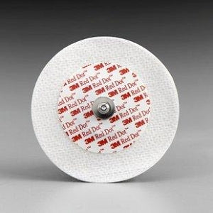 3M Red Dot ECG Monitoring Electrodes - 3M Red Dot Soft-Cloth Monitoring Electrodes with Solid Gel Conductive Column, 2.4" Diameter - 2255-50