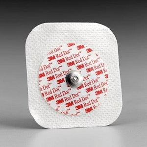 3M Red Dot Diaphoretic Soft Cloth Monitoring Electrodes - Red Dot Diaphragmatic Soft Cloth ECG Monitoring Electrode - 2271-50