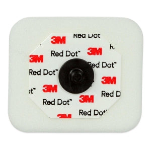 3M Red Dot Monitoring Electrodes with Foam Tape and Sticky Gel - ECG Electrode, Radiolucent, Built in Abrader, With Sticky Gel - 2570-3