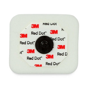 3M Red Dot Monitoring Electrodes with Foam Tape and Sticky Gel - ECG Snap Electrode, Radiolucent, Wet Gel - 2570-5