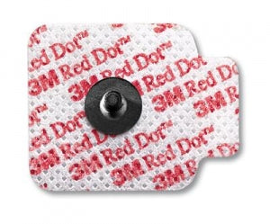 3M Red Dot Repositionable Monitoring Electrodes - Red Dot Repositionable Cloth ECG Monitoring Electrode, Snap - 2670-5