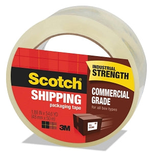 3M Commercial Grade Packaging Tape - Scotch Commercial Grade Shipping Tape, 1.88" x 54.6 yd. - MMM3750