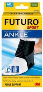 3M Healthcare Black FUTURO Sport Adjustable Strap Ankle Support - Black FUTURO Sport Adjustable Strap Ankle Support - 47736EN