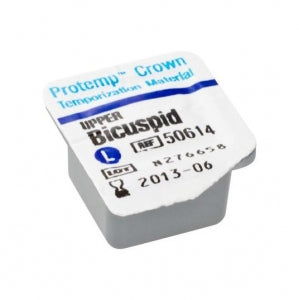 3M Healthcare Protemp Crown Temporization Material - Protemp Temporization Upper Bicuspid Crown, Size L - 50614