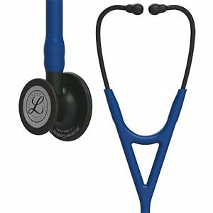 3M Healthcare Littmann Cardiology IV Diagnostic Stethoscopes - 3M Littmann Cardiology IV Diagnostic Stethoscope, Black-Finish Chestpiece, Navy Blue Tube, Black Stem and Headset, 27" - 6168