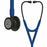 3M Healthcare Littmann Cardiology IV Diagnostic Stethoscopes - 3M Littmann Cardiology IV Diagnostic Stethoscope, Black-Finish Chestpiece, Navy Blue Tube, Black Stem and Headset, 27" - 6168