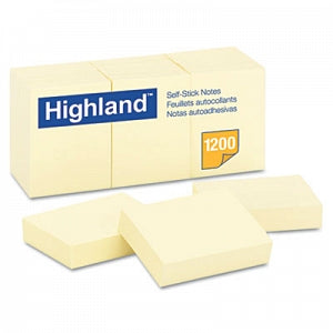 3M Healthcare Post-It Notes - Post-it Canary Yellow 1.5" x 2" 90-Sheet Adhesive Notes - 6539YW