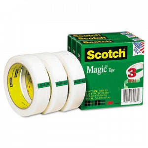 3M Healthcare Scotch Magic Tape - Magic Tape Refill, 1" x 2, 592", 3" Core, 3/Pack - 810-72-3PK