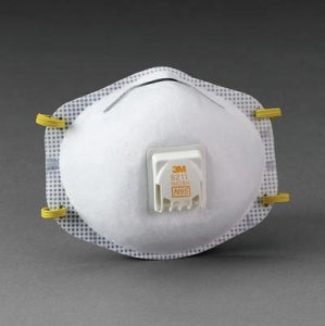 3M Healthcare N95 Particulate Respirator with Valve & Faceseal - MBO-RESP, N95 PARTICLE, VALVE, FACESEAL - 8211