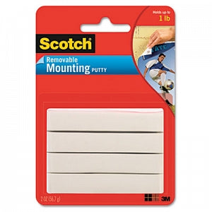 3M Healthcare Scotch White Adhesive Nontoxic Mounting Putty - Nontoxic Removable Reusable Adhesive Putty, 2-oz., White - 860