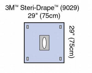 Aperture Pouch Drapes by 3M Healthcare Steri-Drape 1072 - Steri-Drape 30" x 29" Drape with 6" x 2" Adhesive Aperture - 9029