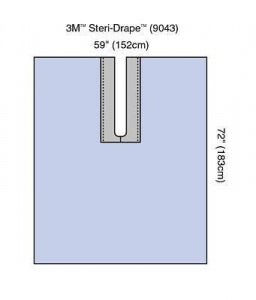 3M Healthcare Steri-Drape Adhesive Split Sheets - Steri-Drape Split Drape Sheets with Split Access, 59" x 725" - 9043