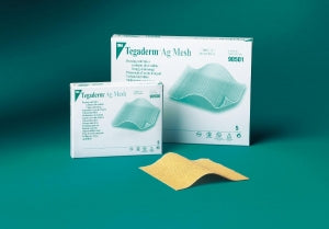 3M Healthcare Tegaderm AG Mesh Dressing with Silver - Tegaderm Silver AG Mesh Dressing, 4" x 8" - 90502