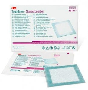 3M Healthcare Tegaderm Superabsorber Dressings - Tegaderm Superabsorber Dressing, 7-7/8" x 11-3/4" - 90704