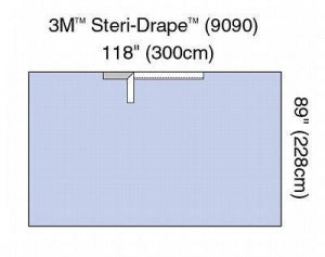 3M Healthcare Prevention Steri-Drape Sheets - Steri-Drape Adhesive Drape Sheet with Absorbent Prevention Fabric, 118" x 89" - 9090