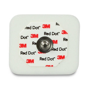 3M Red Dot Monitoring Electrode w/Soft Tape Cloth Backing - Red Dot Monitoring Electrode Foam Universal, 4" x 3" - 9643-30