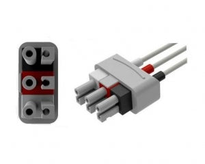 3M Healthcare Reusable AAMI Connector Leadwires - LEADWIRE, TWIN, 3-LEAD, SNAP, AAMI - AA29102