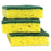 3M Healthcare Scotch-Brite Heavy Duty Scrub Sponge - Heavy-Duty Scrub Sponge, 4-1/2" x 2-7/10" x 3/5" Green / Yellow - HD-3