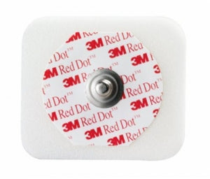 3M Red Dot Monitoring Electrodes with Foam Tape and Sticky Gel - Novaplus ECG Snap Electrode, Foam, Sticky Gel - V2560