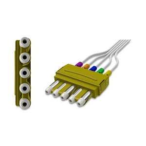 3M Healthcare Five-Lead Universal Shielded Disposable Leadwire - Disposable 5-Lead Universal to Pinch AMC& E Leadwire - YMDLW5SVP