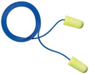 3M Healthcare E-A-Rsoft Yellow Neons Corded Earplugs - Regular Corded Earsoft Earplugs, Neon Yellow - 311-1250