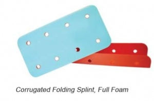 Morrison Medical Products Corrugated Plastic Folding Splints - Plastic Folding Splint, Full Foam, 18" x 9" - 2550