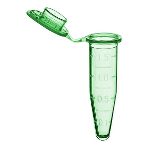 MTC SureSeal S 1.5 mL Microtubes with Caps - SureSeal S Microcentrifuge Tube with Cap, Sterile, 1.5mL, Green - C2000-G