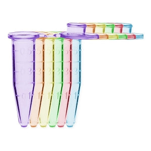 MTC SureSeal S 0.5 mL Microtubes with Caps - SureSeal S Microcentrifuge Tube with Cap, Sterile, 0.5mL, Assorted Colors - C2007-AST