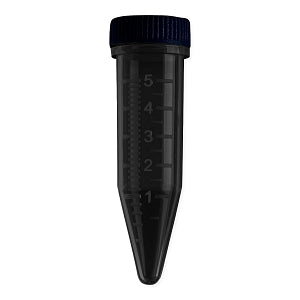 MTC Screw Cap 5 mL MacroTubes - Screw-Cap MacroTube Centrifuge Tube, Sterile, 5mL, Attached Caps, Foam Racks, Opaque Black - C2540-OB