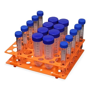 MTC Test Tube Racks - RACK, TEST TUBE, 30X15ML, 20X50ML, ORANGE - R1070