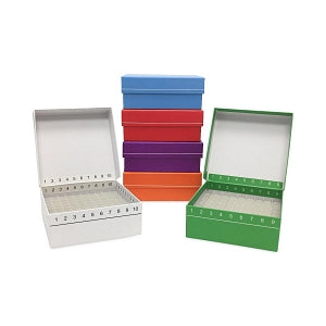 Mtc Bio FlipTop Hinged Cardboard Freezer Boxes - FREEZER BOX, 100PLACE, W/ATTACHED LID, ASSO - R2700-A