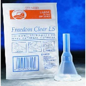 Coloplast Freedom Clear LS Male External Catheters - Freedom Clear LS Condom Catheter, Long Seal, Silicone, Clear, 40 mm - 5590