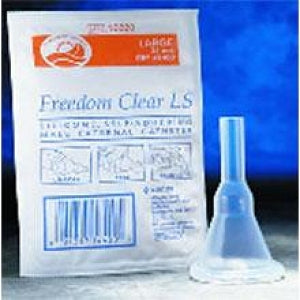 Coloplast Freedom Clear Advantage Catheters with Aloe - Freedom Clear Advantage Condom Catheter with Aloe, Male, Silicone, Clear, 28 mm - 6230