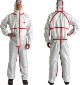 3M Healthcare Disposable Chemical Protective Coverall - Chemical Protective Coveralls, Disposable, L - 4565-BLK-L