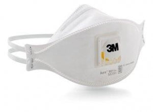 3M Healthcare Aura Particulate Respirators - MBO-RESPIRATOR, AURA, N95, 3 PANEL, VALV - 9211PLUS