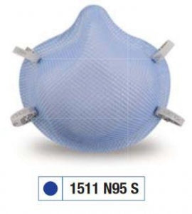 Moldex-Metric In Respirator with Mask - 1500 N95 Series Healthcare Particulate Respirator and Surgical Mask, Size S - 1511