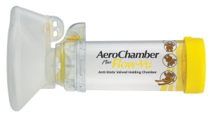 Monagahan Medical AeroChamber Plus Flow-Vu aVHC Chambers - AeroChamber Plus Antistatic Valved Holding Chamber, without Mask, Blue - 79810