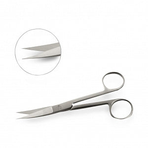 Mopec Sharp / Sharp Curved Dissection Scissors - Sharp / Sharp Curved Dissection Scissors, 4.5" L, Standard-Grade - AA004