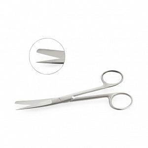 Mopec Sharp / Blunt Curved Dissection Scissors - Sharp / Blunt Curved Dissection Scissors, 6.5" L, Standard-Grade - AA012