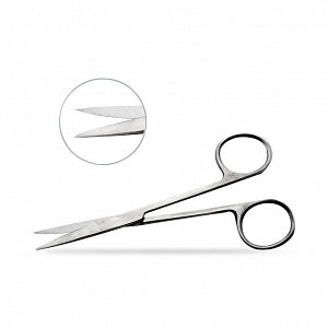 Mopec Iris Scissors - Iris Scissors, Straight, Standard-Grade Stainless Steel, 4.5" - AA028