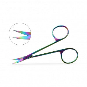 Mopec Titanium Iris Scissors - Iris Scissors, Curved, Titanium, 4" - AA708