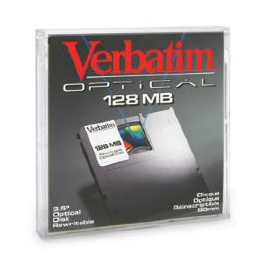 Verbatim Optical Disc 3-1/2" Color: Silver Storage Capacity: 128Mb 1X Rewritable 512 B/S 1 / Each